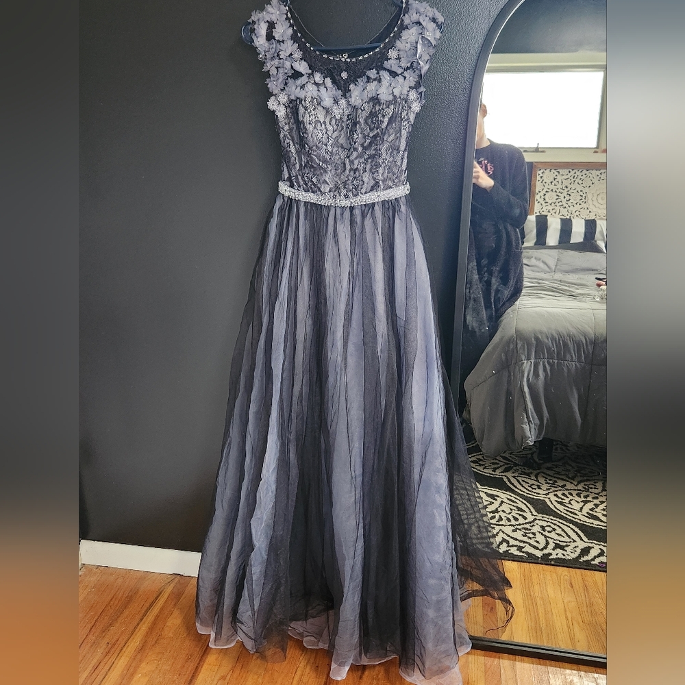 Vintage style black formal dress